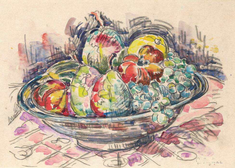 Stilleben mit Obstschale von Paul Signac, um 1920 entstanden