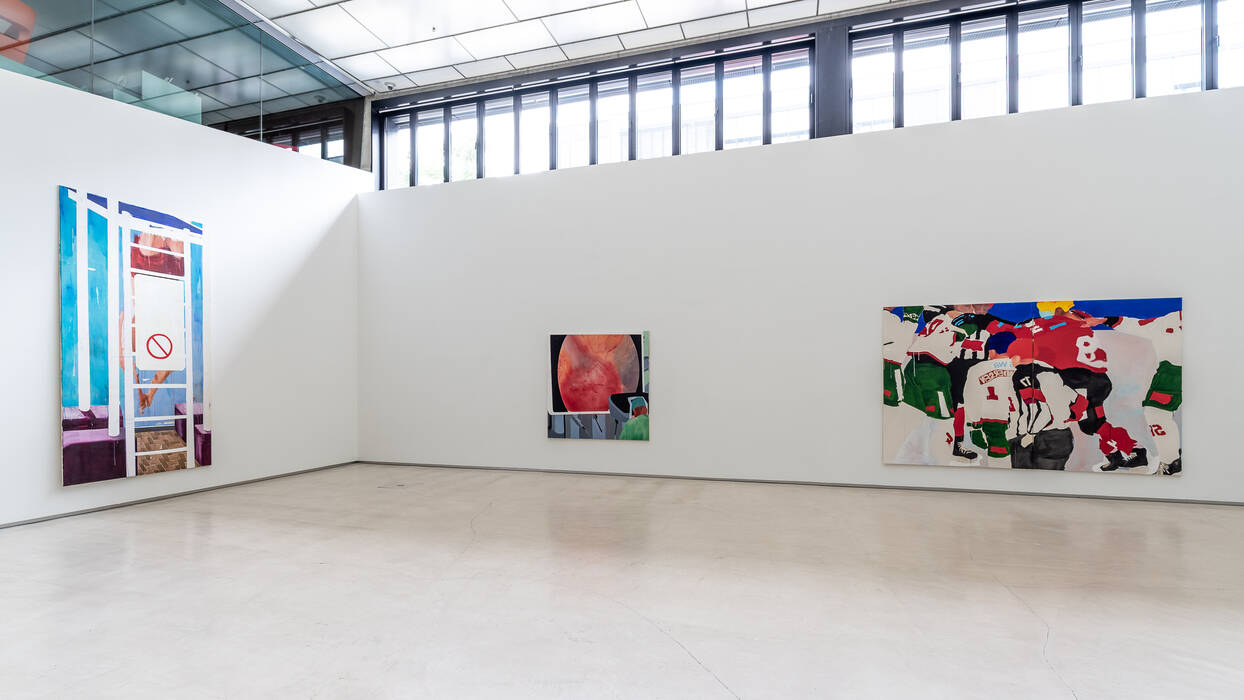 Ausstellung "Sweetspot" von Noemi Strittmatter - Raumansicht Untergeschoss